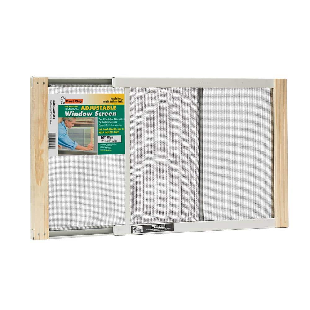 W B Marvin 25 in. x 10 in. Grey Aluminum Adjustable Window Screen