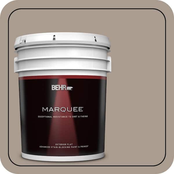 BEHR MARQUEE 5 gal. #N210-4 Espresso Martini Flat Exterior Paint & Primer