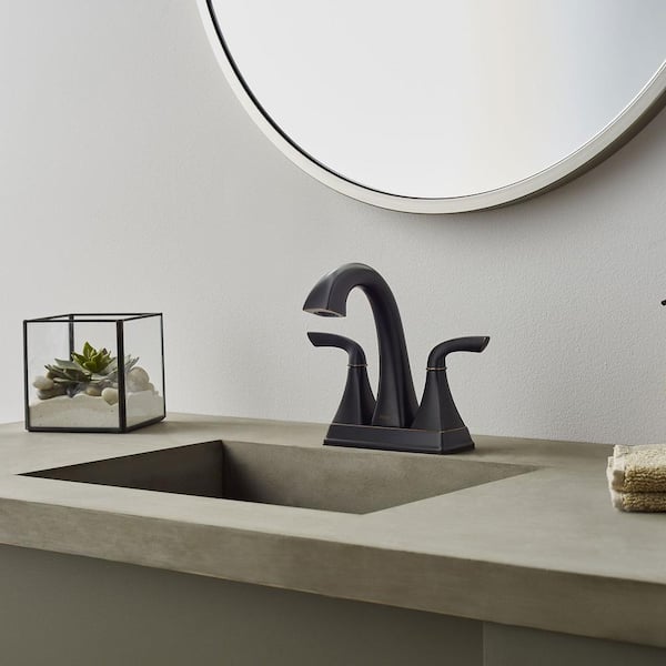 Bronson 4 . Centerset 2-Handle Bathroom Faucet Tuscan Bronze