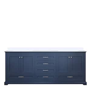 Dukes 80 in. W x 22 in. D Navy Blue Double Bath Vanity and Cultured Marble Top
