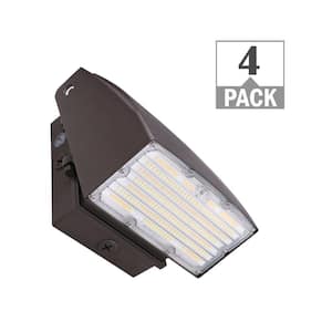 250-Watt Equivalent VersaPak Integrated LED Bronze Wall Pack Light Adjustable 6600-10800 Lumens and CCT (4-Pack)