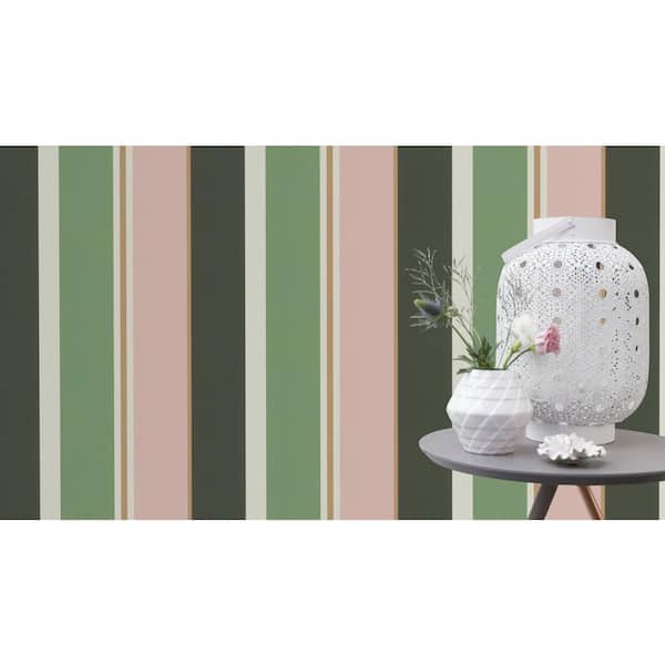 Striped - Pink - Wallpaper - Home Decor - The Home Depot