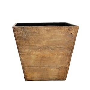 16 in. x 13.5 in. H Barnwood Square Composite Floor Planters