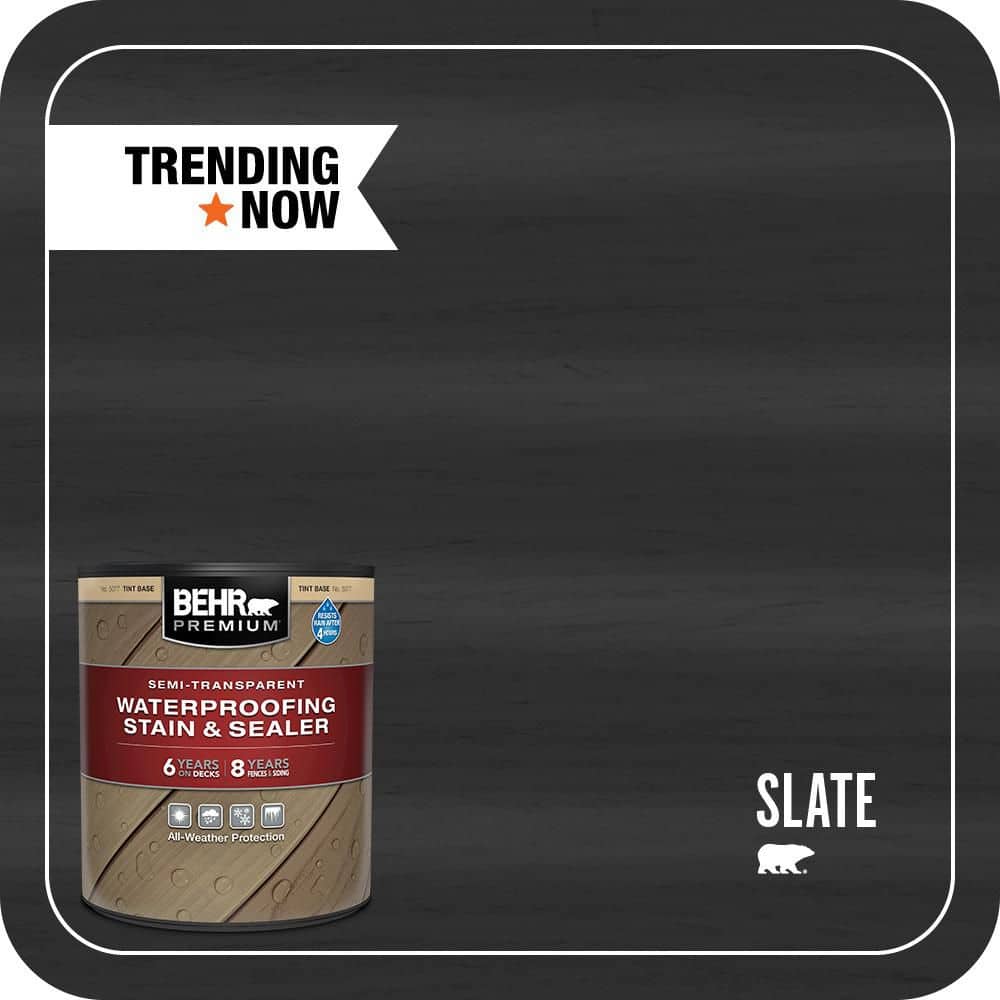 BEHR PREMIUM 1 qt. #ST-102 Slate Semi-Transparent Waterproofing