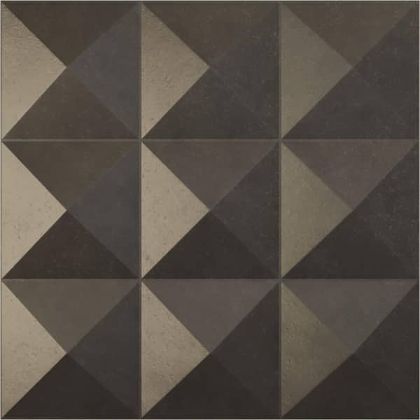 Ekena Millwork 19 5/8 in. x 19 5/8 in. Benson EnduraWall Decorative 3D Wall Panel, Weathered Steel (Covers 2.67 Sq. Ft.)