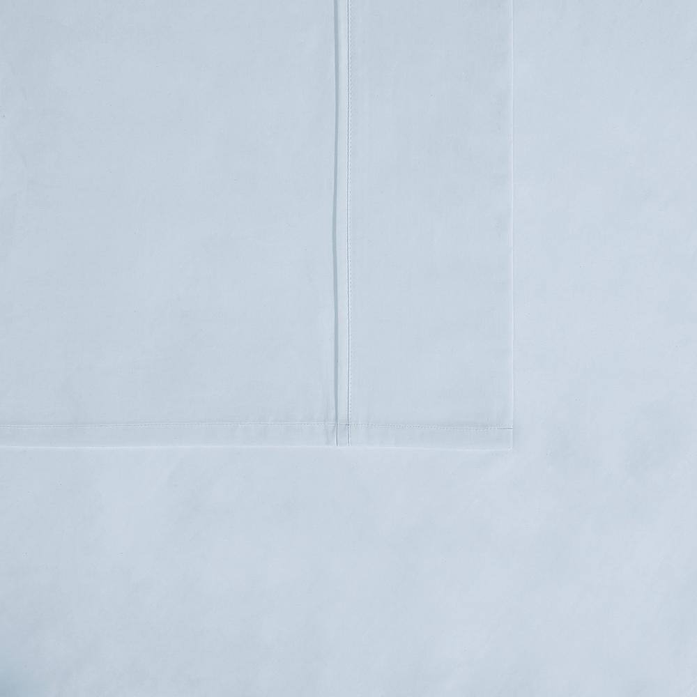 Twin Light Blue Organic Cotton Percale Sheet Set