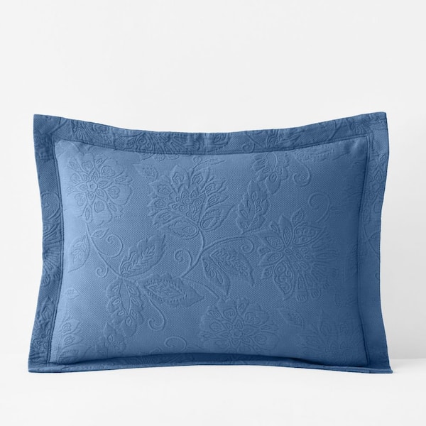 The Company Store Putnam Matelasse Denim Cotton Standard Sham