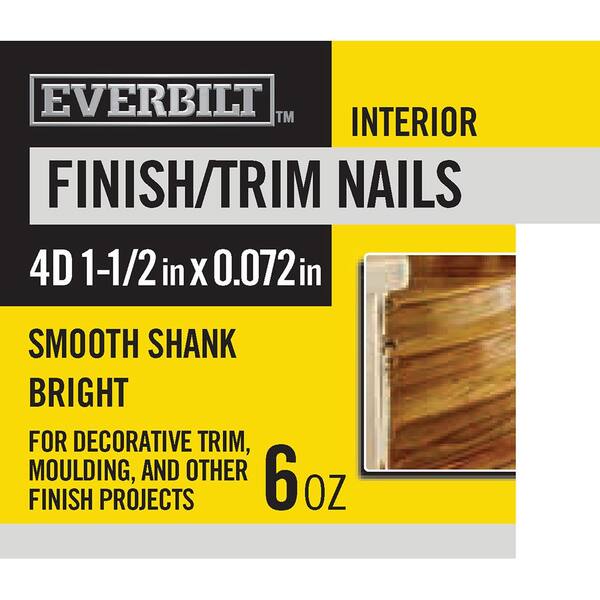 Everbilt 4D 11/2 in. Finish/Trim Nails Bright 6 oz (Approximately 195 Pieces) 815800 The Home