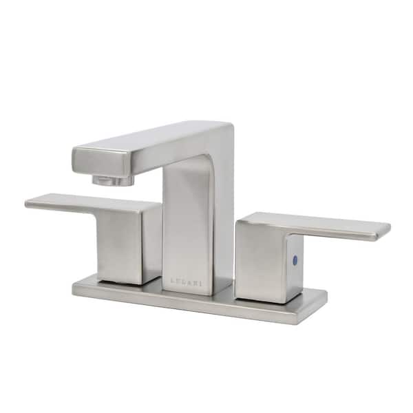 Lulani Capri Collection. Centerset bathroom faucet. in Brushed Nickel finish