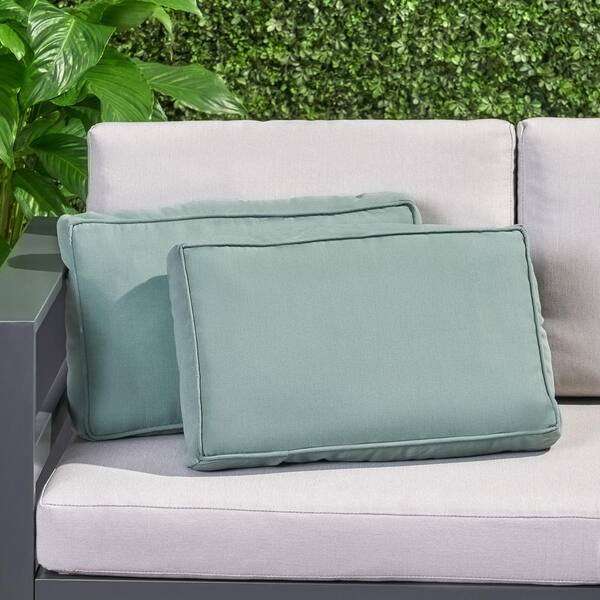 teal rectangle pillow