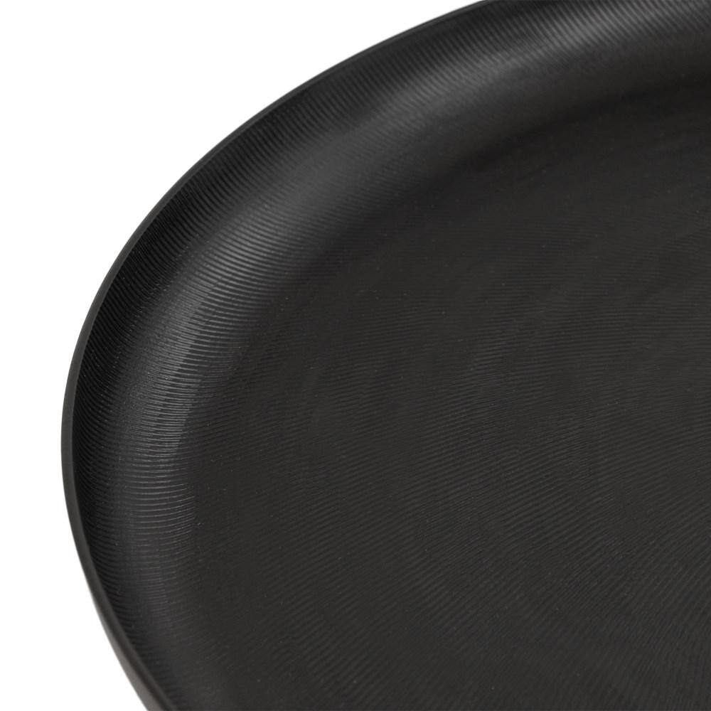 Stovring Black Round Metal 16" Decorative Tray