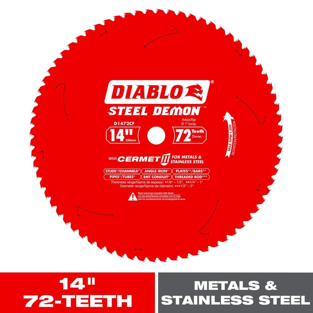 14in. x 72-Tooth Steel Demon Cermet II Circular Saw Blade for Medium Metal price history on PriceWatchPro