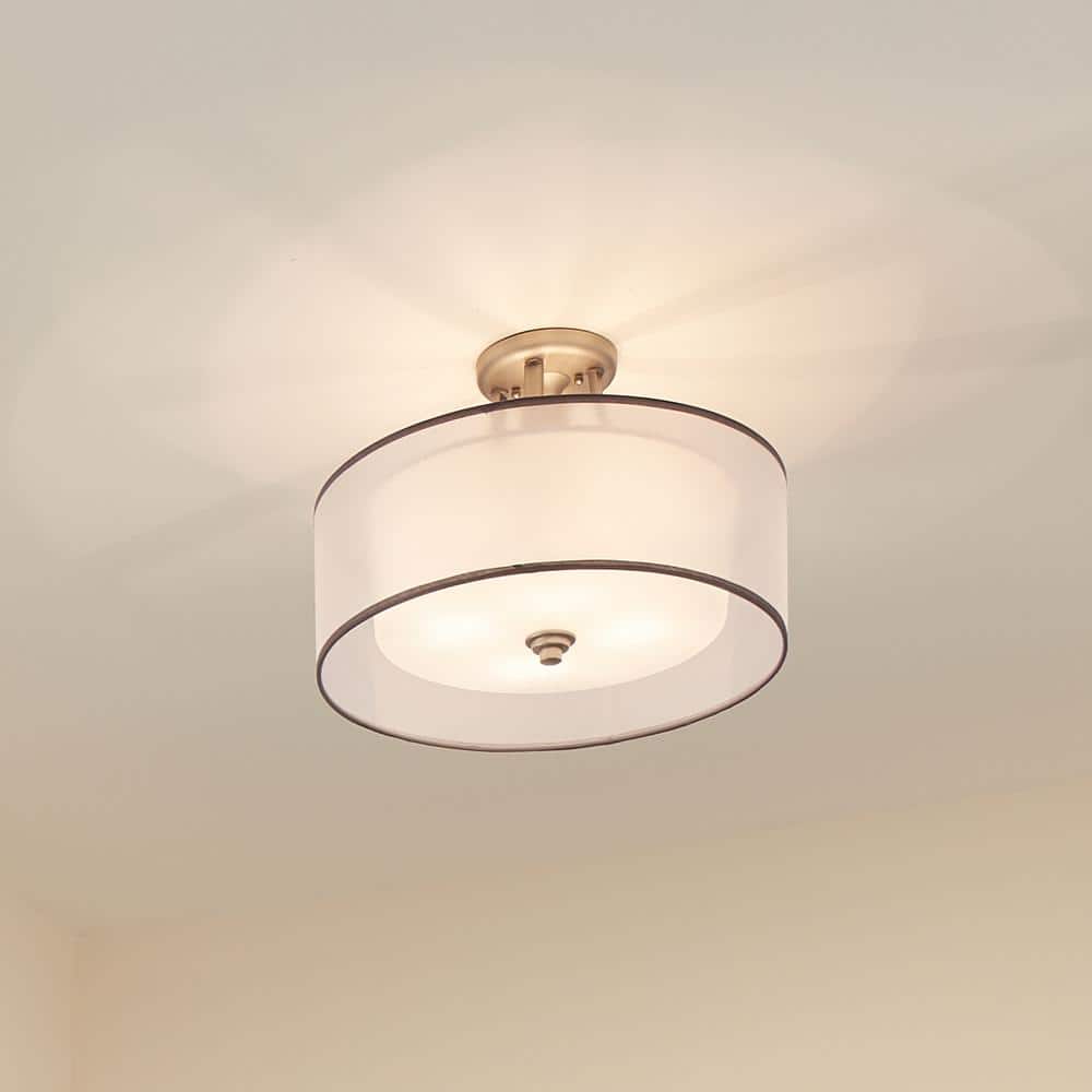KICHLER Lacey 20 in. 4-Light Antique Pewter Hallway Transitional