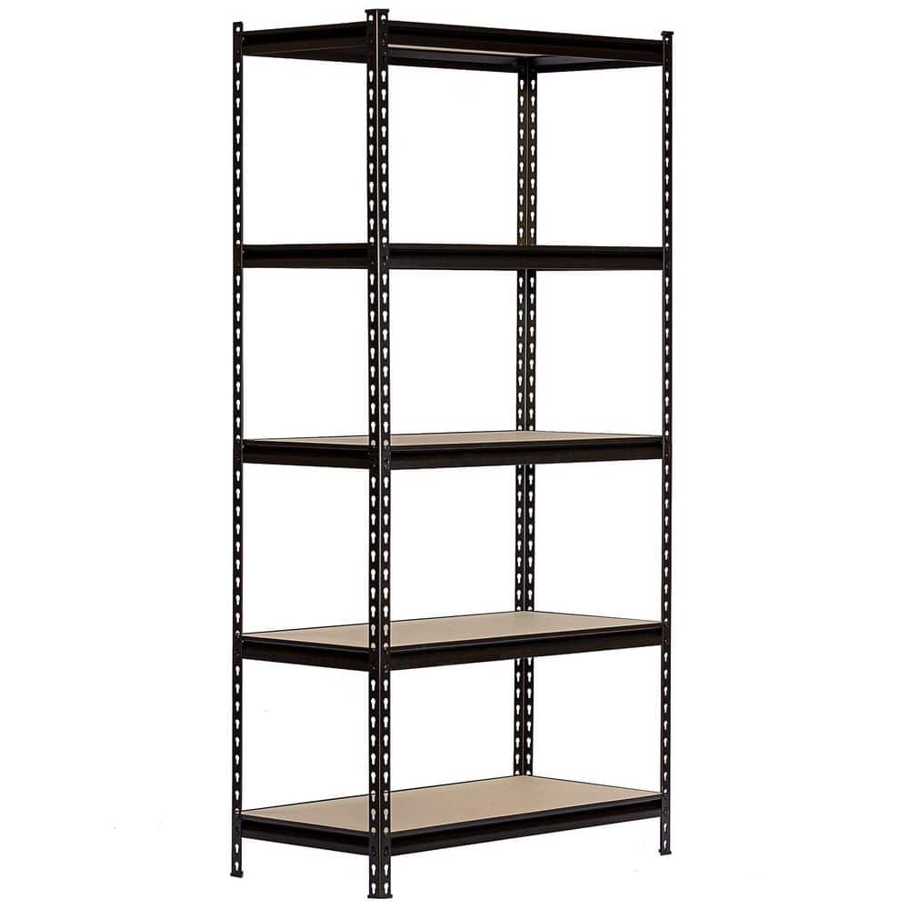 KING'S RACK Black 5Tier Boltless Tier Height Adjustable Garage Steel