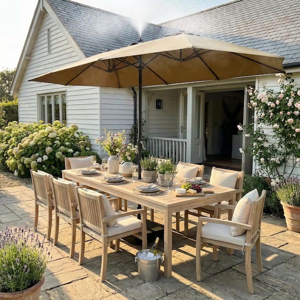 large sun umbrella for patio Shop 9 Ft Transform your outdoor area with this stunning 15ft Double PURPLE LEAF 10ft Durable Outdoor