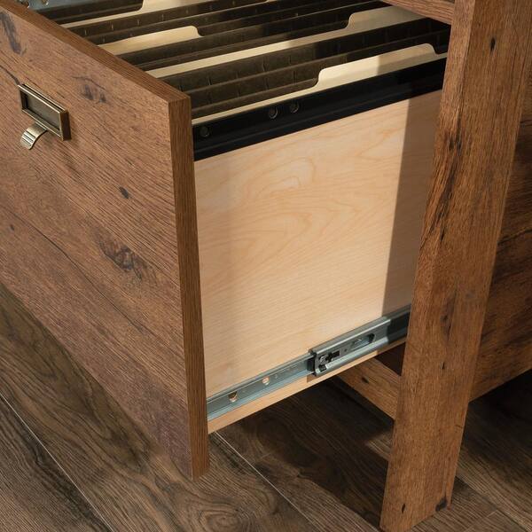 SAUDER Trestle Vintage Oak Decorative Lateral File Cabinet 428838