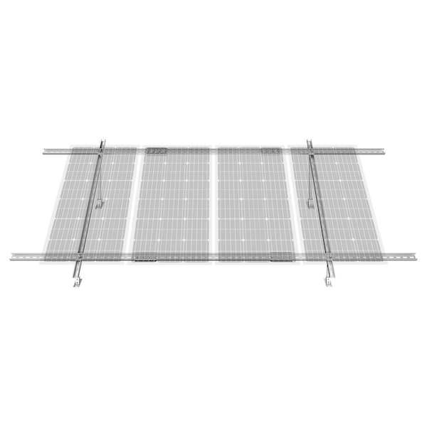 Solar Panel Mounting Brackets, 30°-60° Adjustable Multi-Pieces Solar Panel Brackets for 1-4PCS Solar Panels