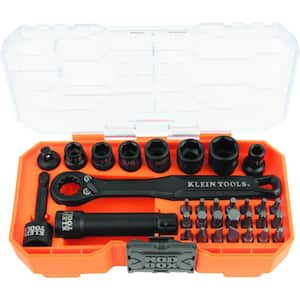 Knect 1/4 in. Drive Impact-Rated Pass Through Socket Set, (32-Piece)