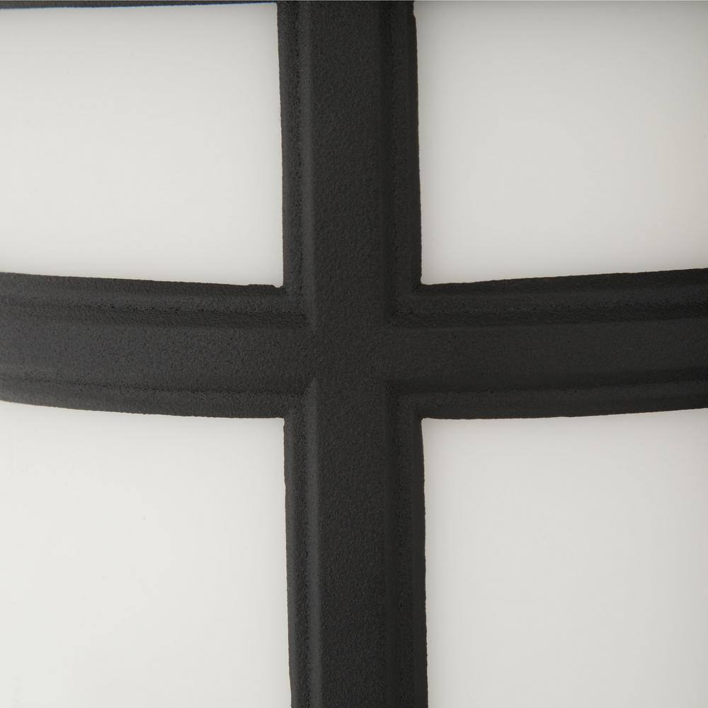 Matte Black Opal Glass 13" Wall Sconce