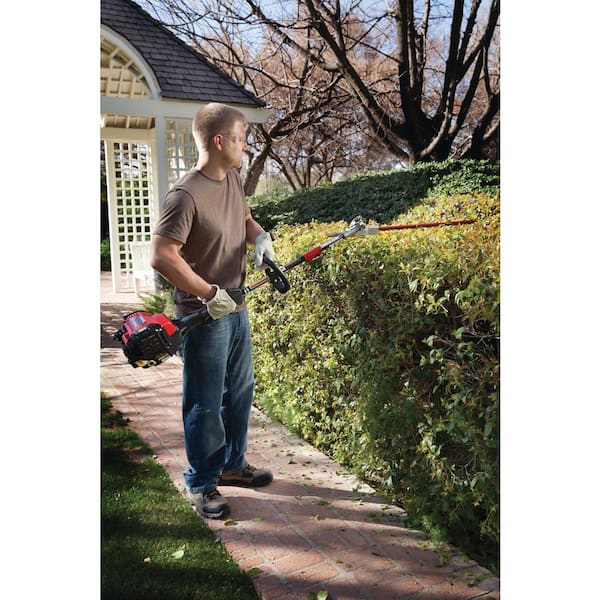 22 in. 25 cc Gas 2-Stroke Articulating Hedge Trimmer with Attachment Capabilities