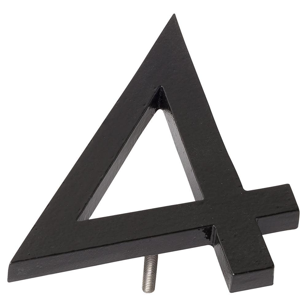 8 in. Black Aluminum Floating or Flat Modern House Number 4 price history on PriceWatchPro
