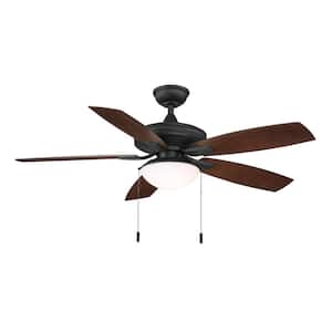 Gazebo III 52 in. Indoor/Outdoor Natural Iron Ceiling Fan with Light Kit