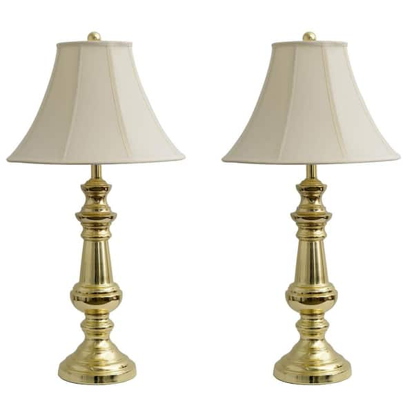 Polished brass table hot sale lamps