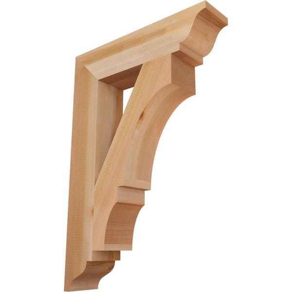 Ekena Millwork 3.5 in. x 26 in. x 18 in. Western Red Cedar Balboa Traditional Smooth Bracket