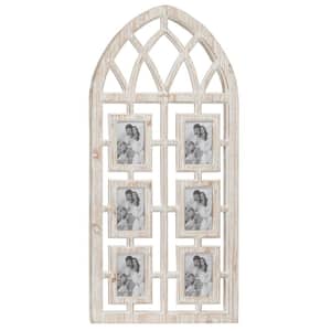 Light Brown Wood Vintage Wall Photo Frame 41 in. x 19 in.