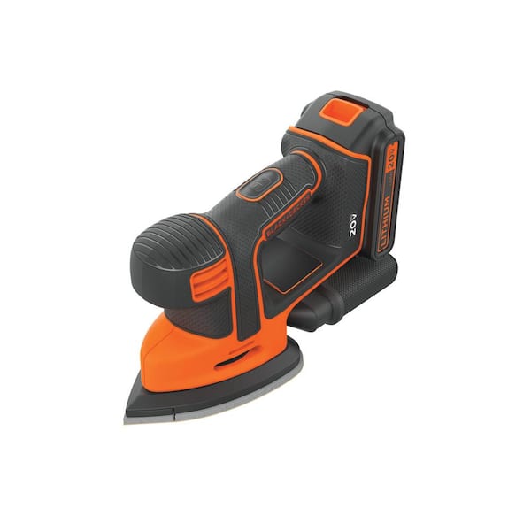 BLACK+DECKER BDCMS20C 20V MAX Lithium-Ion Cordless Mouse Sander with 1.5Ah Battery and Charger - 3
