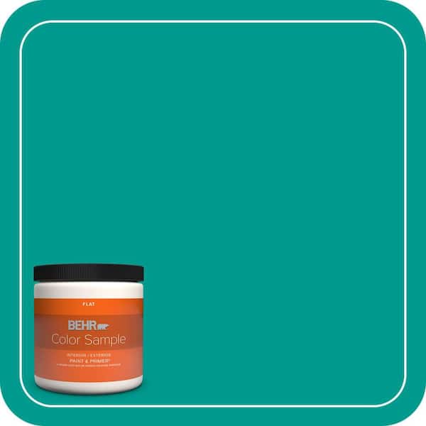 BEHR PREMIUM PLUS 8 oz. #P450-6 Tropics Flat Interior/Exterior Paint & Primer Color Sample