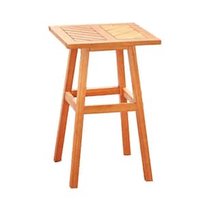 Square Wood 29 in. H Outdoor Side Table