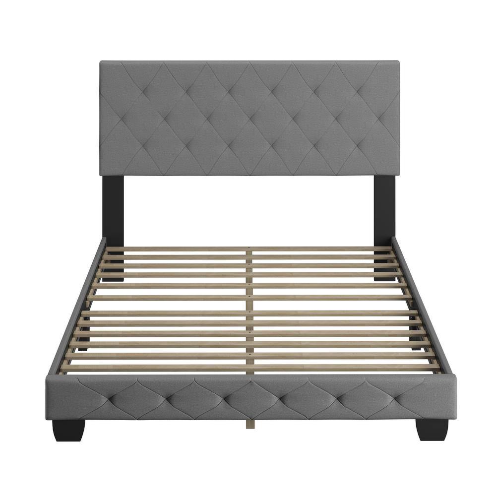 Charlotte Full/Double Linen Tufted Upholstered Platform Bed