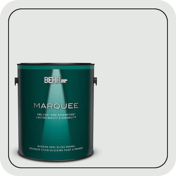 BEHR MARQUEE 1 gal. #PPU26-13 Silent White Semi-Gloss Enamel Interior Paint & Primer