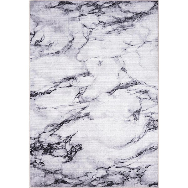 Parker Ivory 7 ft. 9 in. x 10 ft. 2 in. Abstract Polypropylene Area Rug