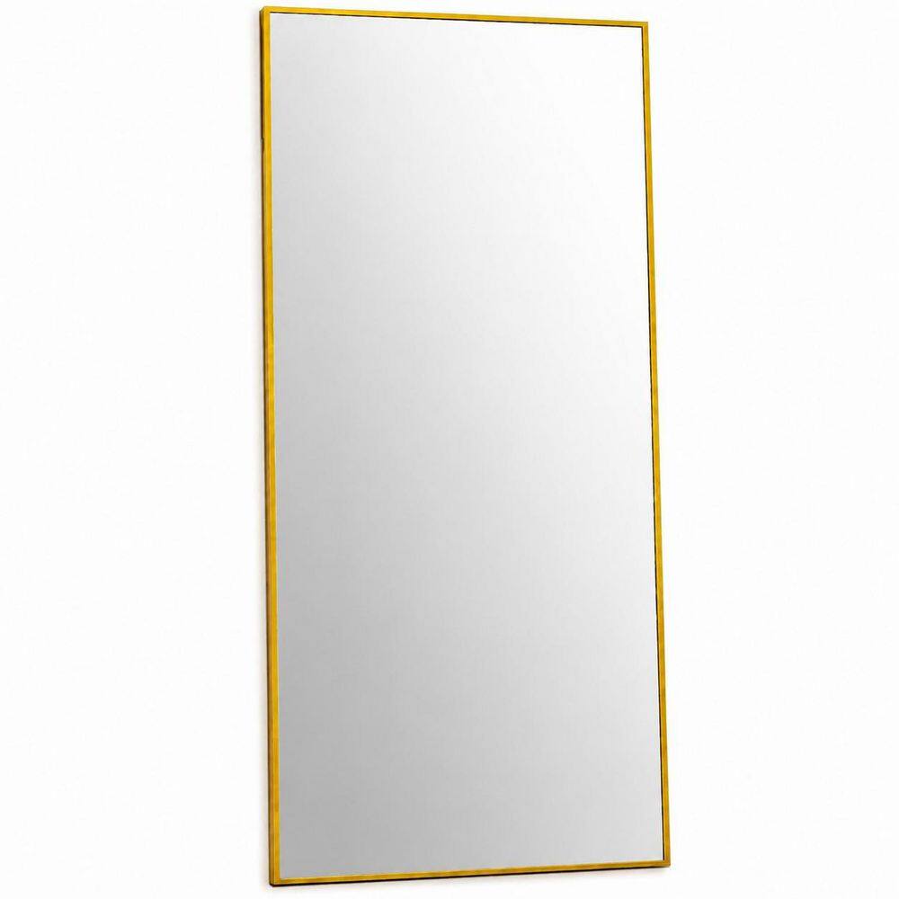 78 in. H x 35 in. W Gold Rectangular Full Length Floor Mirror with Aluminum Alloy Frame for Bedroom price history on PriceWatchPro