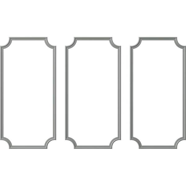 Ekena Millwork 13.35 Sq. Ft. Unfinished Polyurethane Claremont Panel Moulding Kit (Triple Panel)