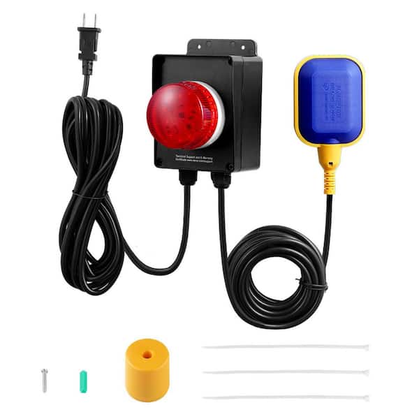 SKYSHALO Sump Pump Alarm, Indoor/Outdoor High Water Septic Tank Alarm With Float Sensor, 16. 4ft. Level Float Switch, Loud Alarm