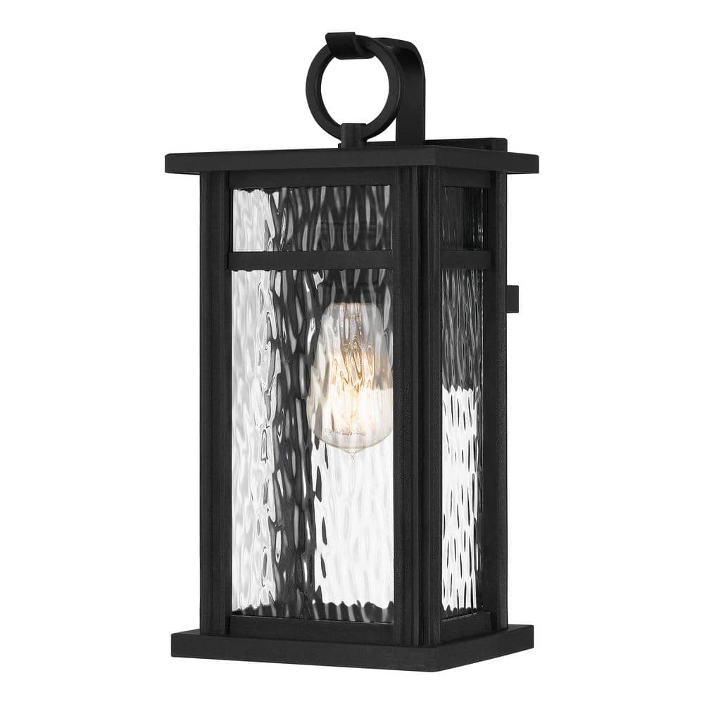 Moira 16" Earth Black Steel Outdoor Wall Lantern