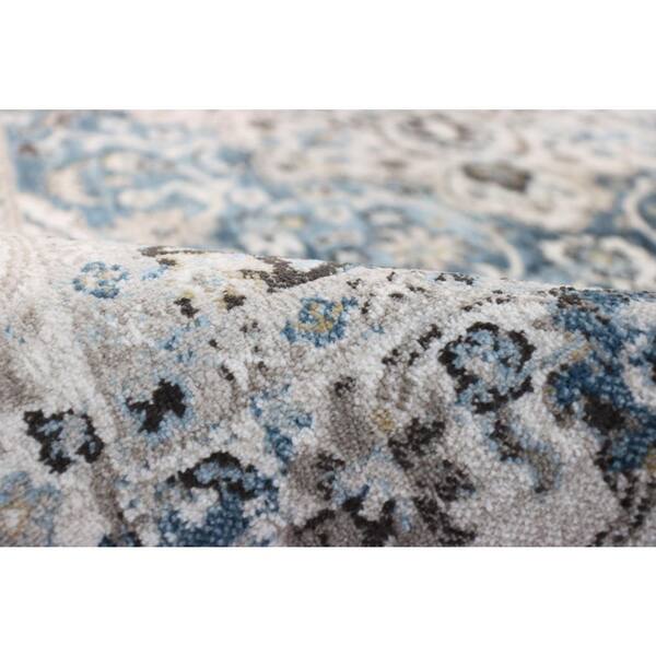 BASHIAN - Ashland Blue 9 ft. x 12 ft. (8 ft. 6 in. x 11 ft. 6 in.) Floral Transitional Area Rug