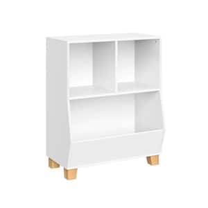 Kids Catch-All White Multi-Cubby 24 in. Toy Organizer