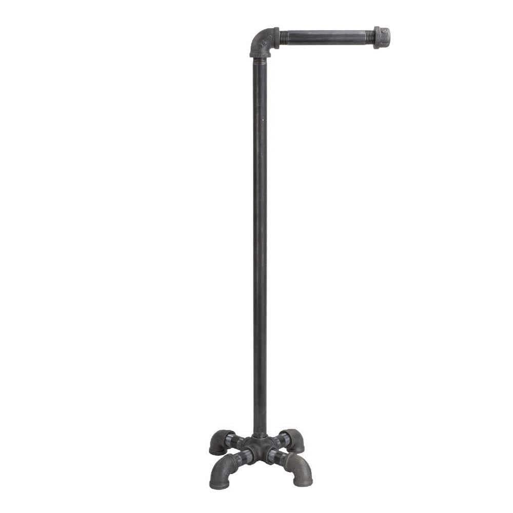 1/2 in. x 2.2 ft. L Black Steel Pipe Freestanding Toilet Paper Holder Kit price history on PriceWatchPro