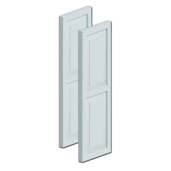 Fypon 72 in. x 16 in. x 1-1/4 in. Polyurethane Double Raised Panel Shutters Pair