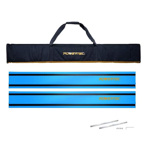 110 in. Track Saw Guide Rail with Protective Bag for Milwaukee Track Saws, Incl. 2x55 in. Guide Rails and 2 Connectors