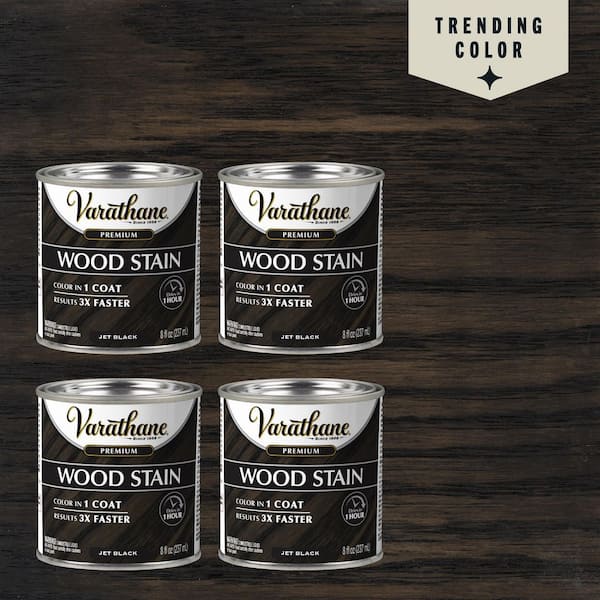 8 oz. Jet Black Premium Fast Dry Interior Wood Stain (Case of 4)