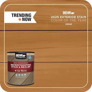 1 qt. #ST-146 Cedar Semi-Transparent Waterproofing Exterior Wood Stain and Sealer