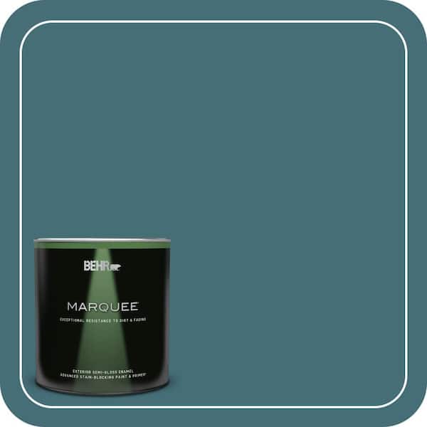 BEHR MARQUEE 1 qt. #520F-6 Cathedral Semi-Gloss Enamel Exterior Paint & Primer
