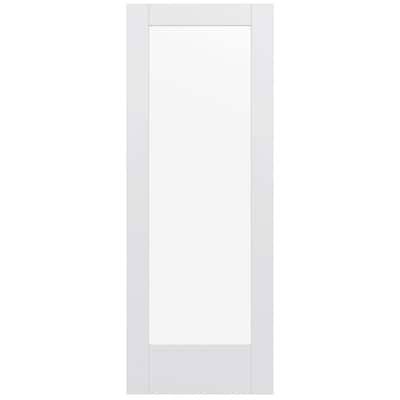 JELD-WEN 72 in. DesignGlide Matte Black Soft-Close Barn Door Sliding ...