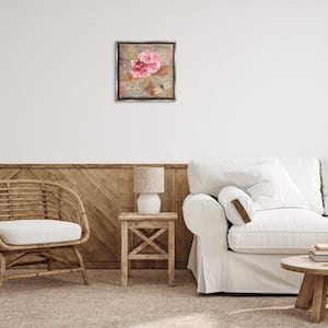 Vintage French Hydrangea by Sasha Gray Floater Frame Nature Graphic Art Print 18 in. x 18 in.