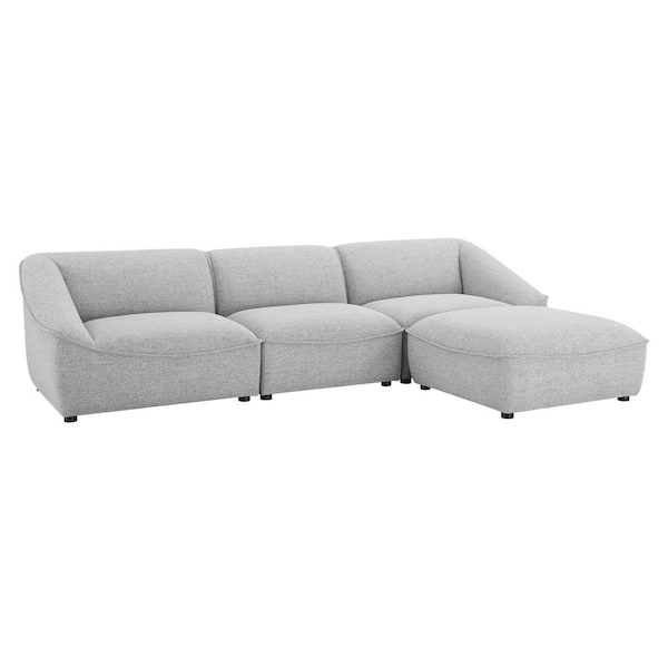 MODWAY Comprise 4-Piece Light Gray Living Room Set